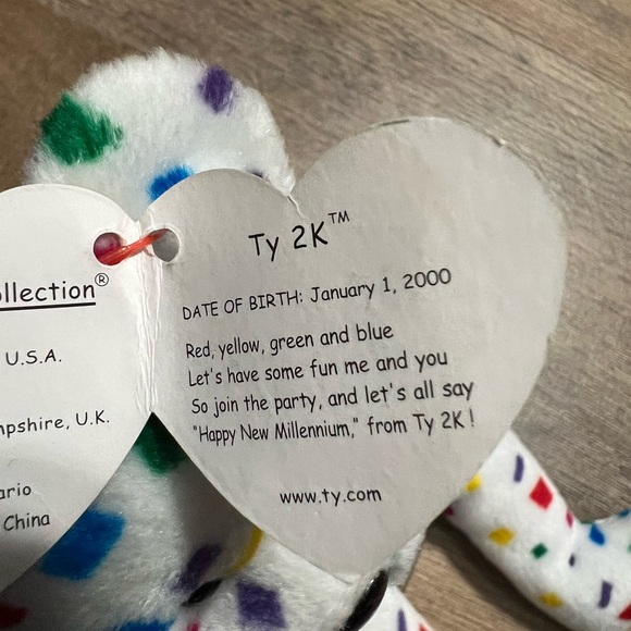 The Beanie Babies Collection TY 2K colorful Birthday bear - Picture 4 of 8
